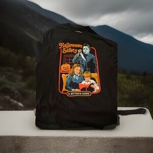 Michael Myers Boogeyman Club Black XL T-shirt Halloween Safety A‎ Sitter's Guide